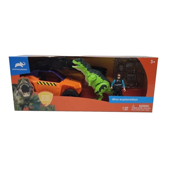 Animal Planet Dino Exploration Set  Vehicle, Figure, & Dinosaur Ages 3+ - Picture 2 of 3
